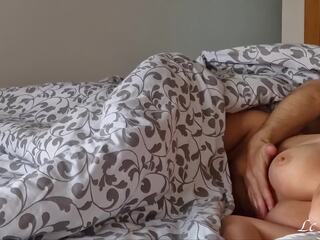 Real Couple morning bedroom, where husband stick his hard shaft into wife's morning wet and warm pussy